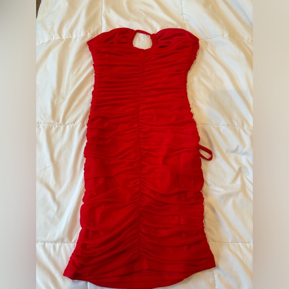 PARTHEA lace up front runched tube bodycon club dress (never worn) - Picture 4 of 4